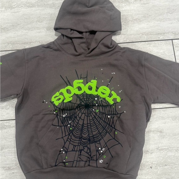 Spyder Men's Gray Hoodie with Green Accents Comes with bag can ship 💯💯